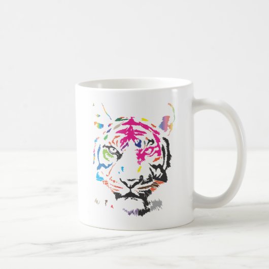 Regenbogen-Tiger Kaffeetasse (Rechts)