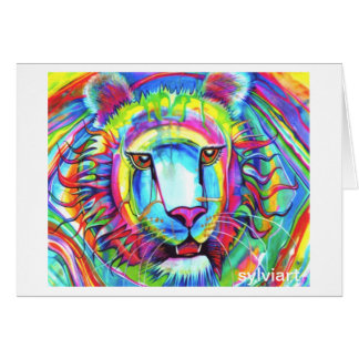 REGENBOGEN-TIGER-Karte - Copyright ©1999 SylviART