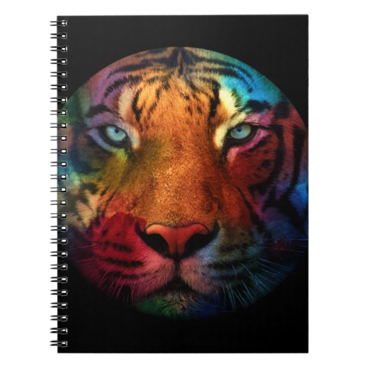 Regenbogen-Tiger Notizblock (Vorderseite)