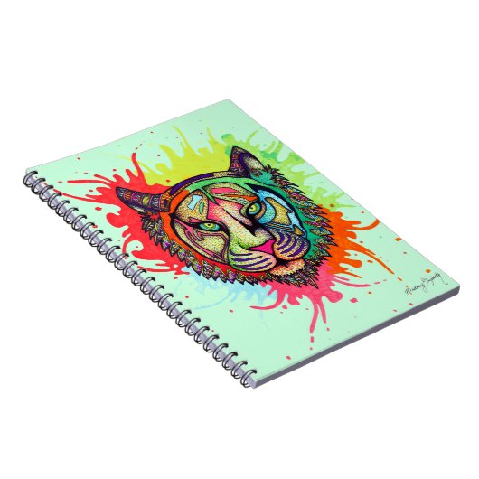 Regenbogen-Tiger Notizblock (Rechte Seite)