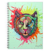 Regenbogen-Tiger Notizblock (Vorderseite)