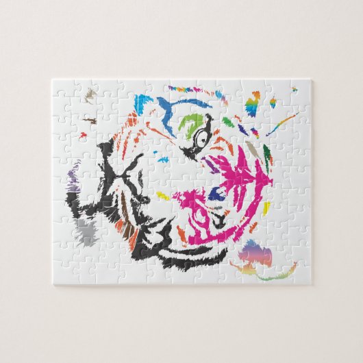 Regenbogen-Tiger Puzzle (Horizontal)