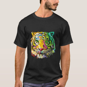 Regenbogen-Tiger-Tier T-Shirt