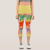 Regenbogen-Tiger-Träume Capri Leggings (Vorderseite)