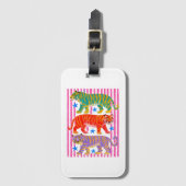 Regenbogen-Tiger-Träume Gepäckanhänger (Vorderseite Vertikal)