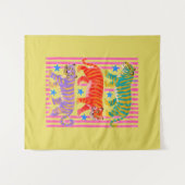 Regenbogen-Tiger-Träume Wandteppich (Vorderseite (Horizontal))