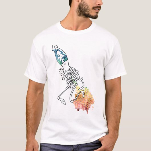 Regenbogen-Tintenfisch T-Shirt (Vorderseite)