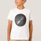 Regenbogen-Tintenfischraglan-T - Shirt (Kind) (Vorderseite)