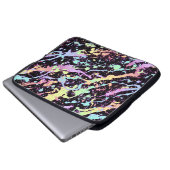 Regenbogen-Tintenspritzer extrem: Laptopschutzhülle (Vorne Knopf)