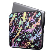 Regenbogen-Tintenspritzer extrem: Laptopschutzhülle (Vorderseite Links)