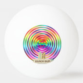Regenbogen Tischtennisball (Rückseite)