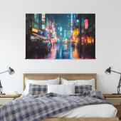 Regenbogen Tokio Gasse Leinwanddruck (Insitu (Schlafzimmer))