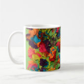 Regenbogen-Ton-Blumen Kaffeetasse (Links)