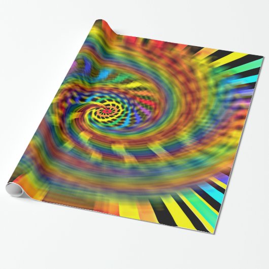 Regenbogen-Tornado Geschenkpapier (Ungerollt)