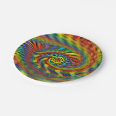Regenbogen-Tornado Pappteller (Schrägansicht)