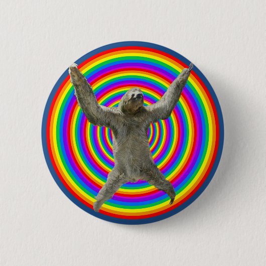 Regenbogen-Trägheit Button (Vorderseite)