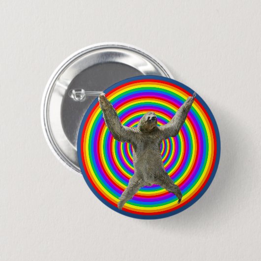 Regenbogen-Trägheit Button (Vorne & Hinten)