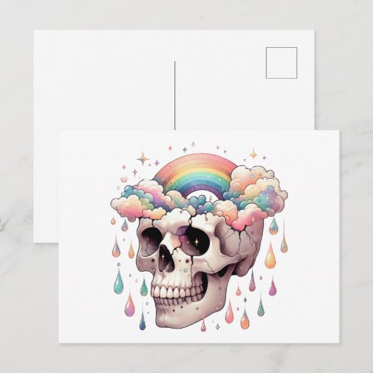 Regenbogen-Träum Postkarte (Vorne/Hinten)