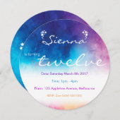 Regenbogen-Träume Einladung (Vorne/Hinten)