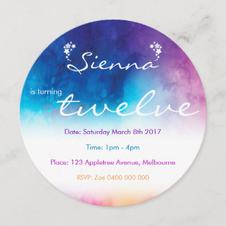 Regenbogen-Träume Einladung