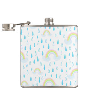 Regenbogen-Träume Flachmann