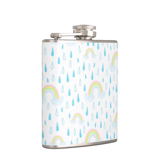 Regenbogen-Träume Flachmann (Rechts)