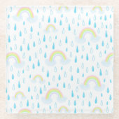 Regenbogen-Träume Glasuntersetzer (Vorderseite)