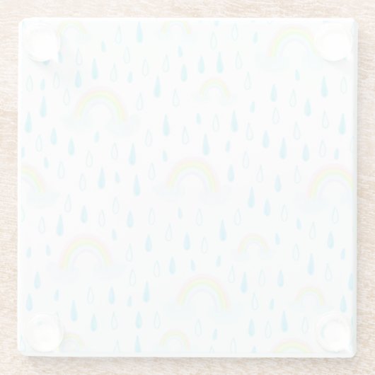 Regenbogen-Träume Glasuntersetzer (Rückseite)