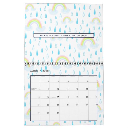 Regenbogen-Träume Kalender (Mär 2026)