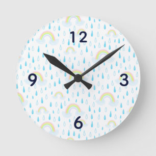 Regenbogen-Träume Runde Wanduhr