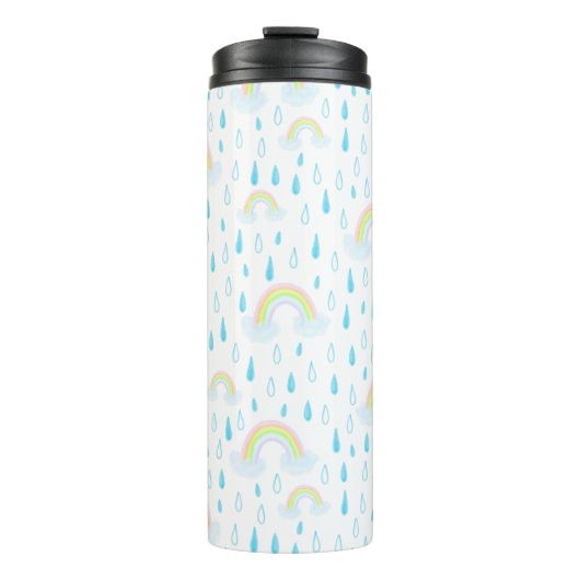 Regenbogen-Träume Thermosbecher (Vorderseite)