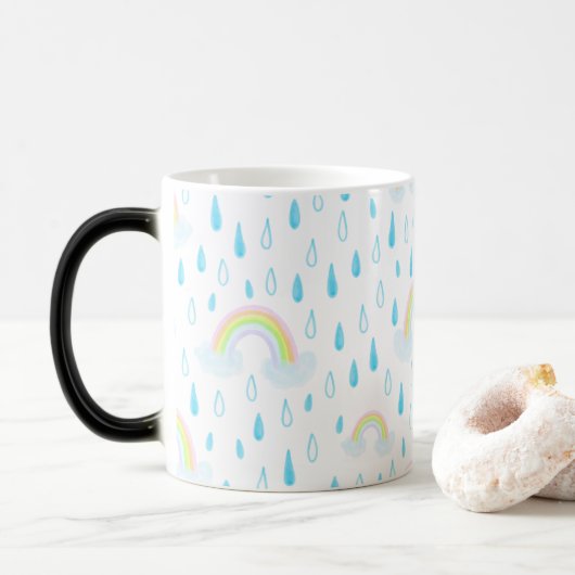 Regenbogen-Träume Verwandlungstasse (Mit Donut)