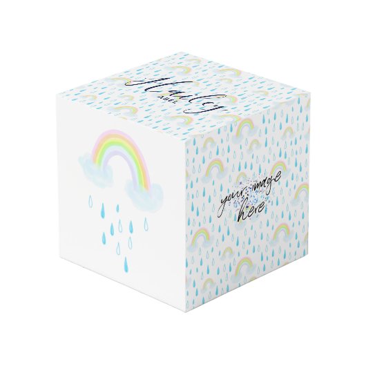 Regenbogen-Träume Würfel (Vorderseite Schrägansicht)