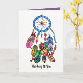 Regenbogen-Traumfänger des Aquarells herrlicher Karte (Gelbe Blume)