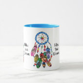 Regenbogen-Traumfänger des Aquarells herrlicher Tasse (Zentrum)