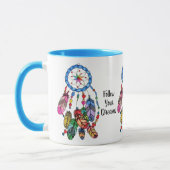 Regenbogen-Traumfänger des Aquarells herrlicher Tasse (Links)