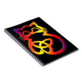Regenbogen-Trinitätsknoten Celtic Cat Notizbuch Notizblock (Rechte Seite)