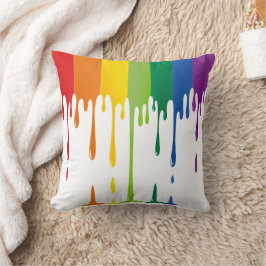 Regenbogen tropfende Flüssigmalerei Abstrakte Kuns Kissen