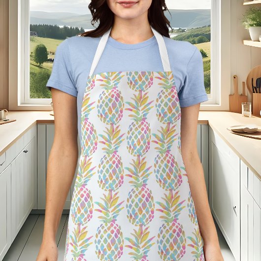 Regenbogen-tropisches Ananas-Muster Schürze