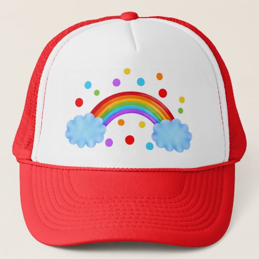 Regenbogen Truckerkappe (Vorderseite)