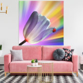 Regenbogen, Tulips und Ladybug Leinwanddruck (Insitu (Wohnzimmer))