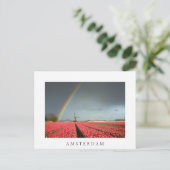 Regenbogen, Tulpen und Windmühle Amsterdam Postkar Postkarte (Stehend Vorderseite)