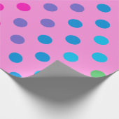 Regenbogen-Tüpfelchen Geschenkpapier (Ecke)