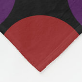 Regenbogen-Tupfen auf Schwarzem Fleecedecke (Ecke)