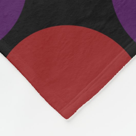 Regenbogen-Tupfen auf Schwarzem Fleecedecke (Ecke)