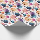 Regenbogen-Tupfen Geschenkpapier (Ecke)