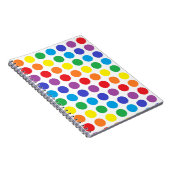 Regenbogen-Tupfen-Notizbuch Notizblock (Rechte Seite)