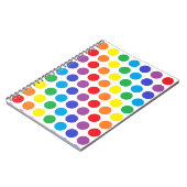 Regenbogen-Tupfen-Notizbuch Notizblock (Linke Seite)