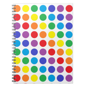 Regenbogen-Tupfen-Notizbuch Notizblock