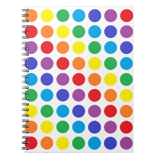 Regenbogen-Tupfen-Notizbuch Notizblock (Vorderseite)